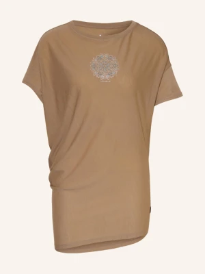 Super.Natural Koszulka Funkcyjna Ornamental Loose Z Wełną Merynosową beige