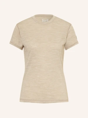 Super.Natural Koszulka Funkcyjna sierra140 Z Wełną Merino beige