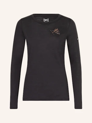 Super.Natural Koszulka Funkcyjna Toni Z Wełną Merino schwarz