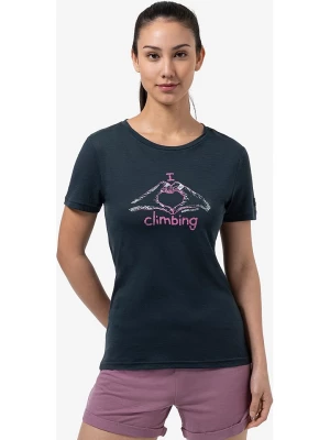 super.natural Koszulka "I love climbing" w kolorze granatowym rozmiar: XS