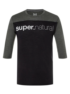super.natural Koszulka kolarska "Contrast" w kolorze antracytowo-czarnym rozmiar: XL