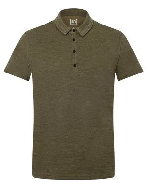 super.natural Koszulka polo w kolorze khaki rozmiar: M