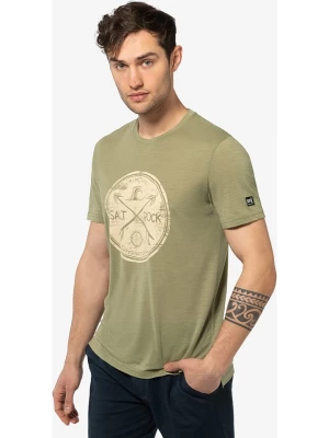 super.natural Koszulka "Salt&Rock" w kolorze khaki rozmiar: XL