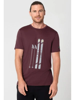 super.natural Koszulka "Skiing Gear" w kolorze bordowym rozmiar: S
