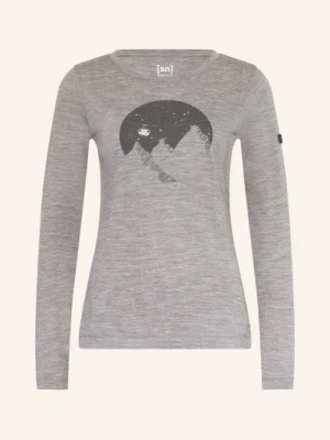 Super.Natural Koszulka Z Długim Rękawem Gondola Z Dodatkiem Wełny Merino grau