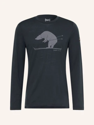 Super.Natural Koszulka Z Długim Rękawem Karl Z Wełną Merino blau