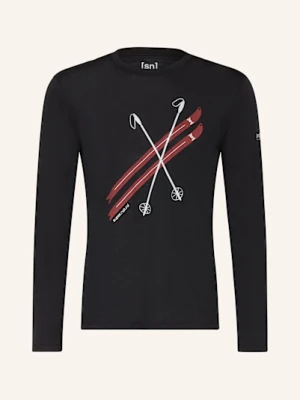 Super.Natural Koszulka Z Długim Rękawem Kryssede Ski Z Wełną Merino schwarz
