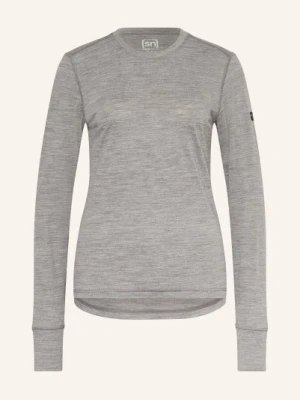 Super.Natural Koszulka Z Długim Rękawem Sierra Z Wełną Merynosową grau