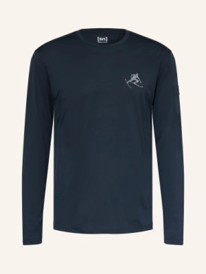 Super.Natural Koszulka Z Długim Rękawem Toni Z Wełną Merynosową blau