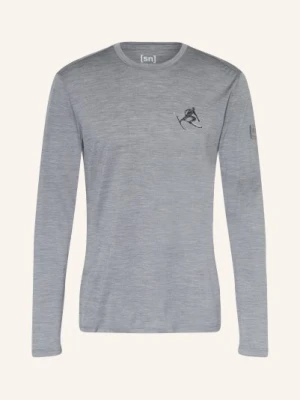 Super.Natural Koszulka Z Długim Rękawem Toni Z Wełną Merynosową grau