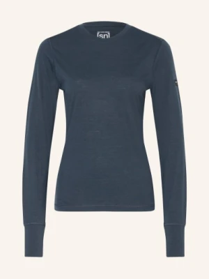 Super.Natural Koszulka Z Długim Rękawem Tundra 175 Ls Z Wełną Merino blau