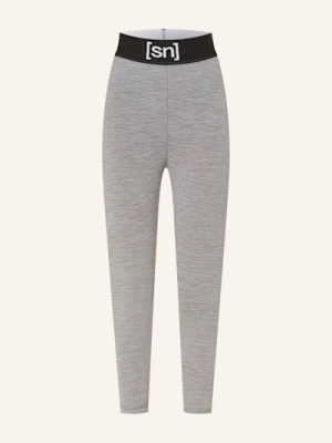 Super.Natural Legginsy 3/4 Tundra 175 Z Wełną Merino grau