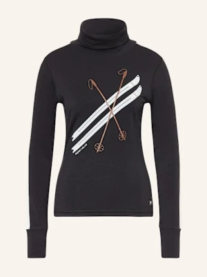 Super.Natural Sweter Kryssede Ski Roll Neck schwarz