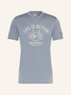 Super.Natural T-Shirt Better Bike Z Wełną Merino grau