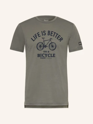 Super.Natural T-Shirt Better Bike Z Wełną Merino gruen ZIELONY