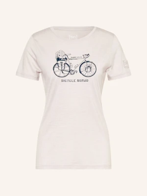 Super.Natural T-Shirt Bicycle Wander Bio Z Wełną Merino weiss