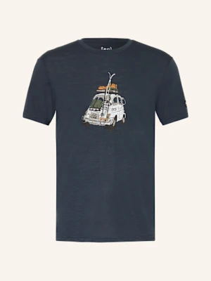 Super.Natural T-Shirt Carski Z Wełną Merino blau