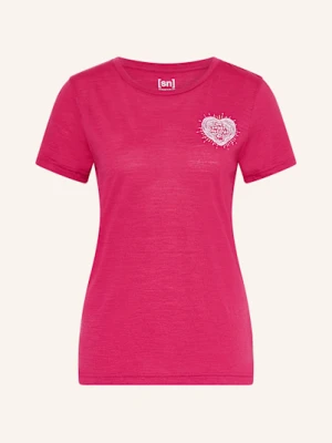 Super.Natural T-Shirt Little Heartwood Z Dodatkiem Wełny Merino rot