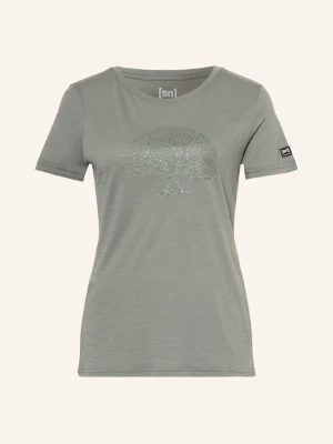 Super.Natural T-Shirt Tree Of Knowledge Z Wełną Merino gruen KHAKI
