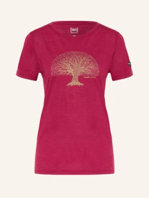 Super.Natural T-Shirt Tree Of Knowledge Z Wełną Merino rot