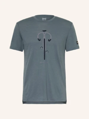 Super.Natural T-Shirt Vintage Bike Z Wełną Merino blau