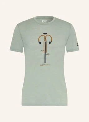 Super.Natural T-Shirt Vintage Bike Z Wełną Merino gruen