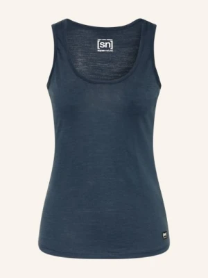 Super.Natural Tank Top Sierra 140 Z Wełną Merino blau