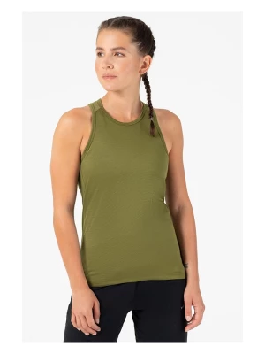 super.natural Top sportowy "Grava" w kolorze khaki rozmiar: S