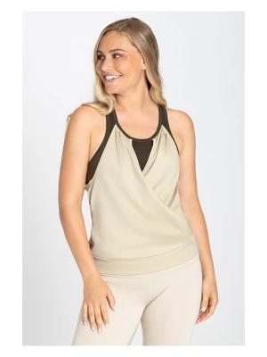 super.natural Top sportowy "Liquid Flow" w kolorze kremowym rozmiar: XS