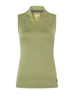 super.natural Top sportowy w kolorze khaki rozmiar: S