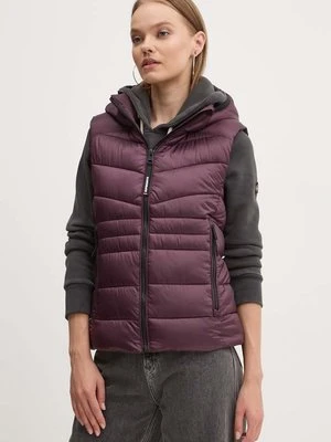 Superdry bezrękawnik damski kolor fioletowy przejściowy W5011715A-C4J