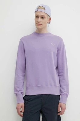 Superdry bluza bawełniana męska kolor fioletowy gładka