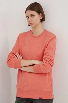 Superdry bluza damska kolor pomarańczowy gładka