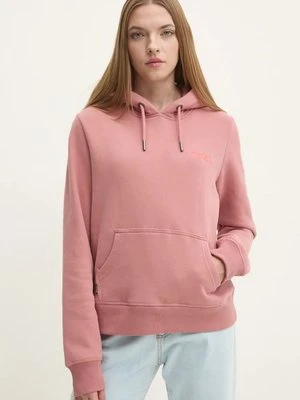 Superdry bluza damska kolor różowy z kapturem gładka W2012180A-MIP