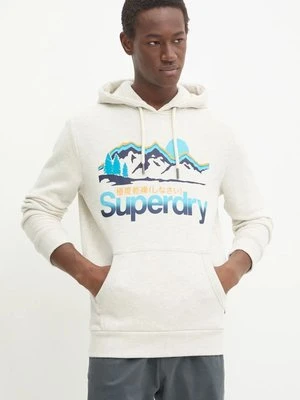 Superdry bluza męska kolor szary z kapturem z nadrukiem M2013708A-43D