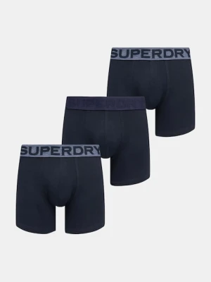 Superdry bokserki 3-pack kolor granatowy