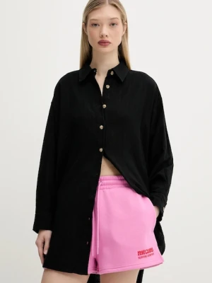 Zdjęcie produktu Superdry koszula bawełniana damska kolor czarny regular z kołnierzykiem klasycznym W4010470A-02A