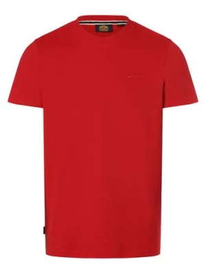 Superdry Koszulka męska Mężczyźni Bawełna czerwony jednolity,