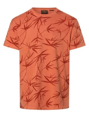 Superdry Koszulka męska Mężczyźni Bawełna pomarańczowy|czerwony nadruk,