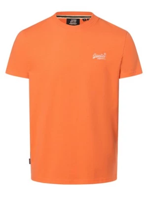 Superdry Koszulka męska Mężczyźni Bawełna pomarańczowy jednolity,