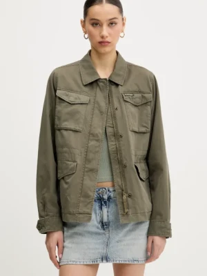 Superdry kurtka bawełniana kolor zielony przejściowa W5011862A-8TQ