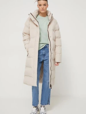 Superdry kurtka damska kolor beżowy zimowa