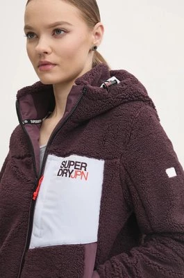 Superdry kurtka damska kolor fioletowy przejściowa W5011820A-C4J