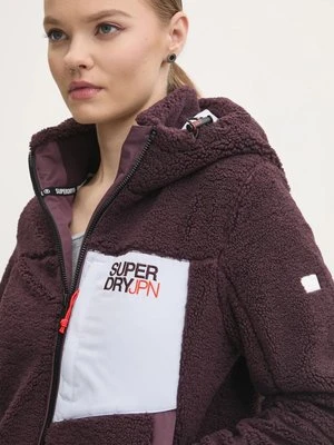 Superdry kurtka damska kolor fioletowy przejściowa W5011820A-C4J