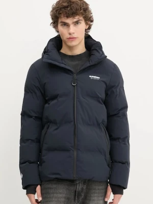 Superdry kurtka męska kolor granatowy zimowa