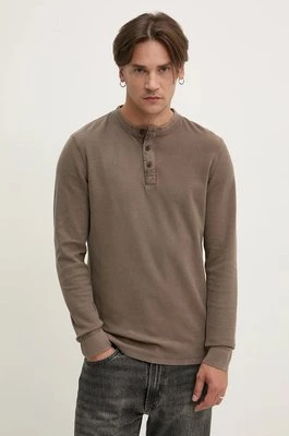 Superdry longsleeve bawełniany kolor zielony gładki M6010845A-CWJ