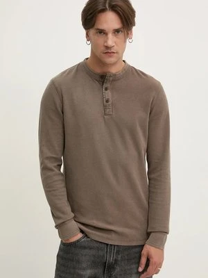 Superdry longsleeve bawełniany kolor zielony gładki M6010845A-CWJ