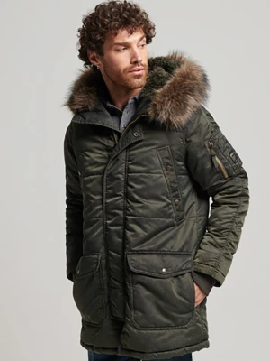 Superdry Płaszcz przejściowy w kolorze oliwkowym rozmiar: XXL