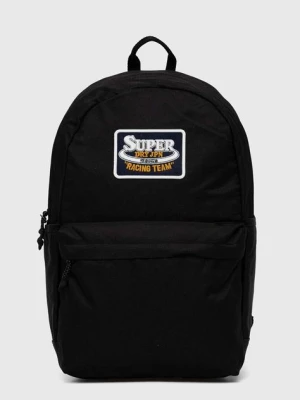 Superdry plecak damski kolor czarny duży z aplikacją W9110383A-02A