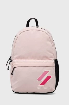 Superdry Plecak męski kolor różowy duży z aplikacją